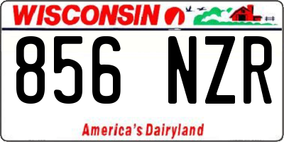 WI license plate 856NZR