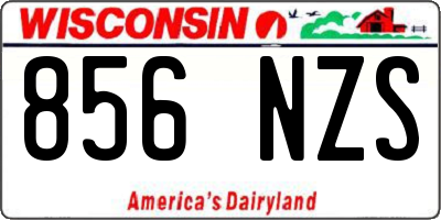 WI license plate 856NZS