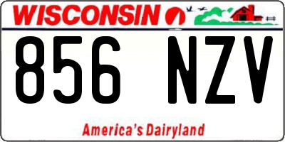 WI license plate 856NZV