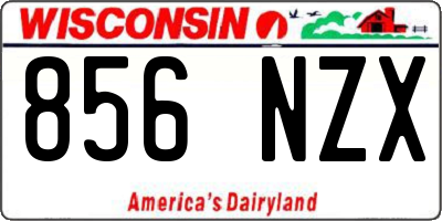 WI license plate 856NZX