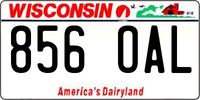 WI license plate 856OAL