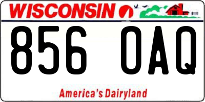 WI license plate 856OAQ