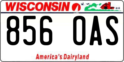 WI license plate 856OAS