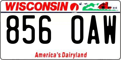 WI license plate 856OAW