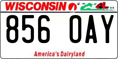 WI license plate 856OAY