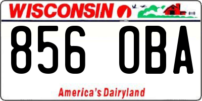 WI license plate 856OBA