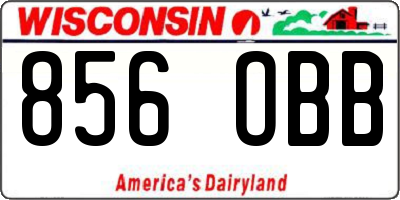 WI license plate 856OBB