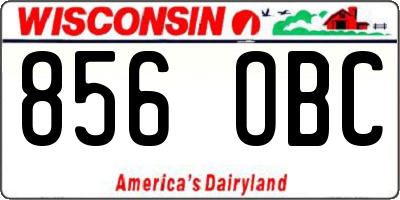 WI license plate 856OBC