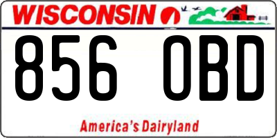 WI license plate 856OBD