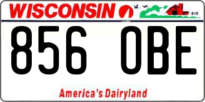 WI license plate 856OBE