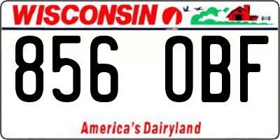 WI license plate 856OBF