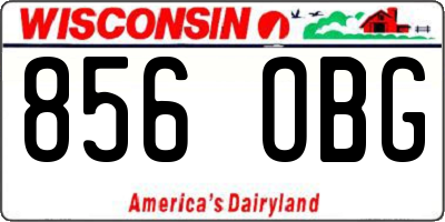 WI license plate 856OBG