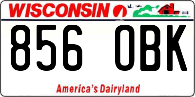 WI license plate 856OBK