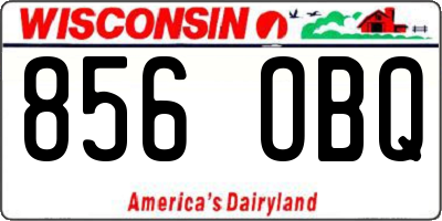 WI license plate 856OBQ