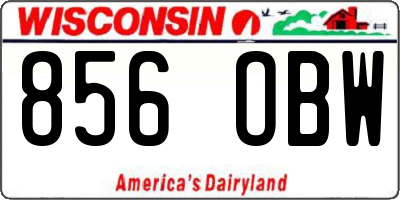 WI license plate 856OBW