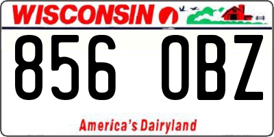 WI license plate 856OBZ