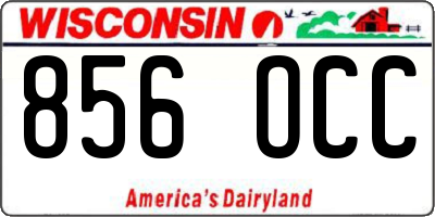 WI license plate 856OCC