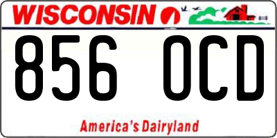WI license plate 856OCD