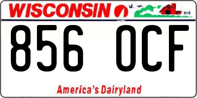 WI license plate 856OCF