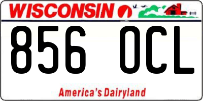 WI license plate 856OCL