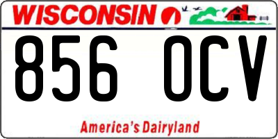 WI license plate 856OCV