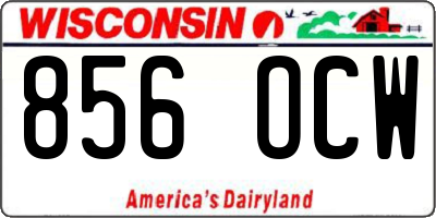 WI license plate 856OCW
