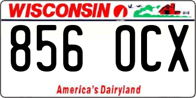 WI license plate 856OCX