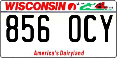 WI license plate 856OCY