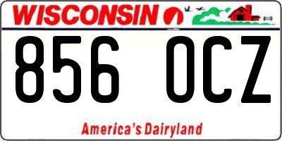 WI license plate 856OCZ