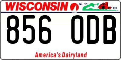 WI license plate 856ODB