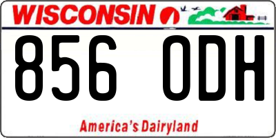 WI license plate 856ODH