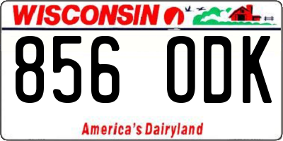 WI license plate 856ODK