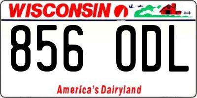 WI license plate 856ODL