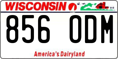WI license plate 856ODM