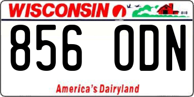 WI license plate 856ODN