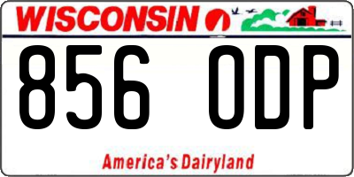 WI license plate 856ODP