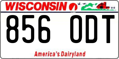 WI license plate 856ODT