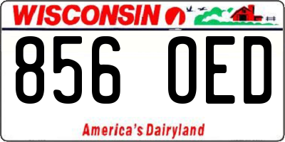WI license plate 856OED