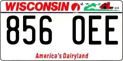 WI license plate 856OEE