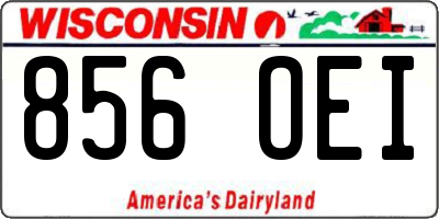 WI license plate 856OEI