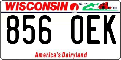 WI license plate 856OEK