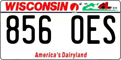 WI license plate 856OES