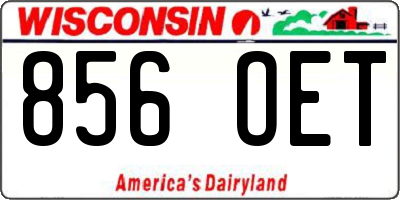WI license plate 856OET