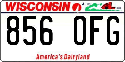 WI license plate 856OFG