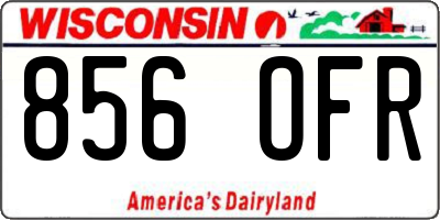 WI license plate 856OFR
