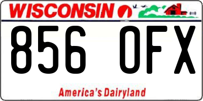 WI license plate 856OFX