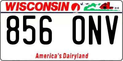 WI license plate 856ONV
