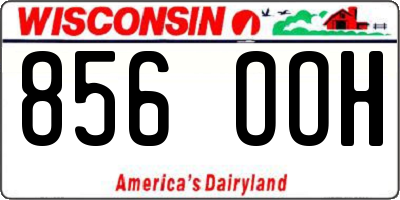 WI license plate 856OOH