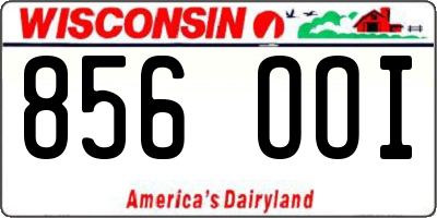 WI license plate 856OOI