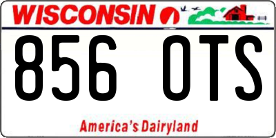 WI license plate 856OTS